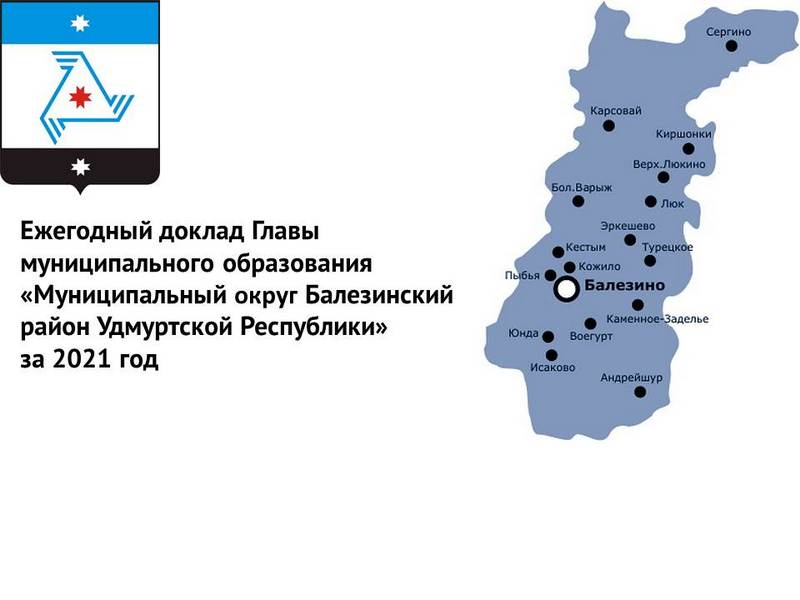 Доклад Главы муниципального образования «Муниципальный округ Балезинский район Удмуртской Республики» об итогах 2021 года.